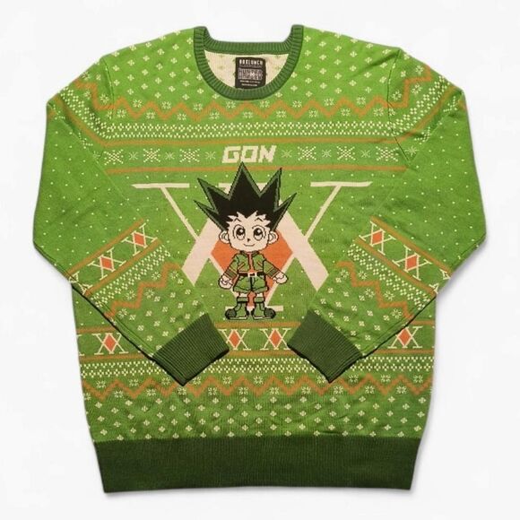 BoxLunch Hunter X Hunter Chibi Gon Holiday Sweater - Picture 1 of 4